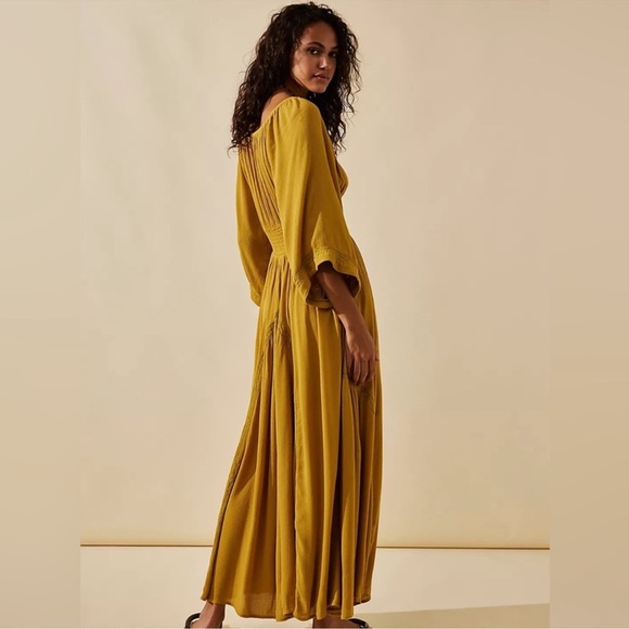 Free People Dixie Maxi Dress Yellow - Picture 3 of 7